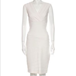 Robert rodriguez white bandage fitted dress